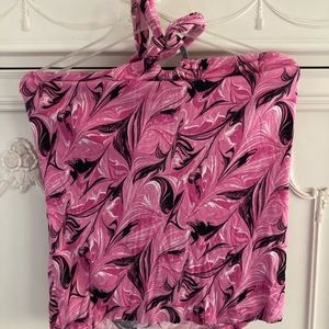 Michael Kors pink/multi halter top